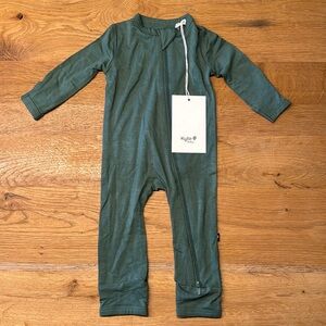 NWT Kyte Baby Zippered Romper in Evergreen